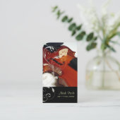 PixDezines Violin+swirls visitekaartjes (Staand voorkant)