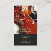PixDezines Violin+swirls visitekaartjes (Achterkant)