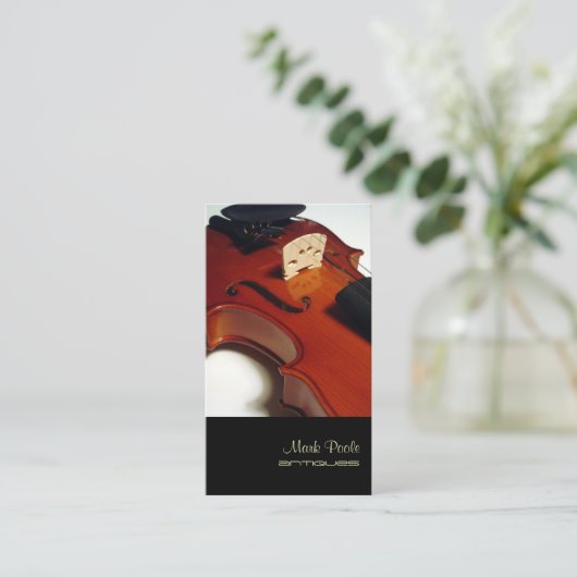 PixDezines violine/diy kleur Visitekaartje (Staand voorkant)