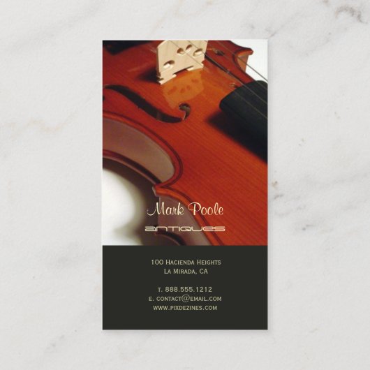 PixDezines violine/diy kleur Visitekaartje (Achterkant)