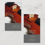 PixDezines Viool/doe-het-zelf kleur/visitekaartjes Visitekaartje (Voorkant / Achterkant)