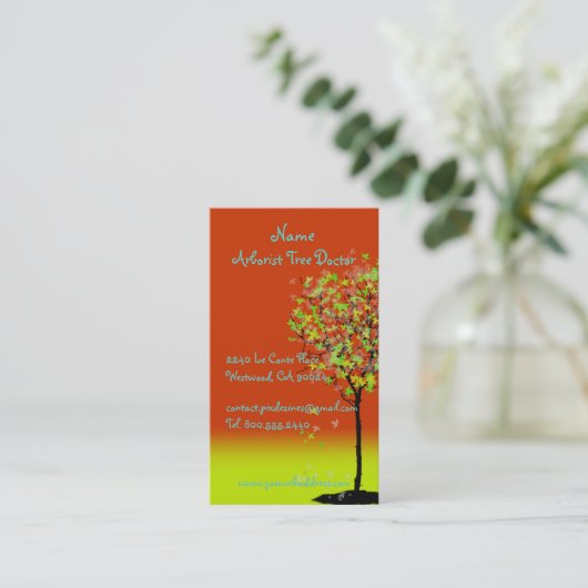 PixDezines Visitekaartjes/landschapenhouwer Visitekaartje (Staand voorkant)