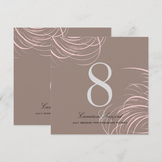 PixDezines vleugels van duiven/tafelnummers Kaart (Voorkant / Achterkant)