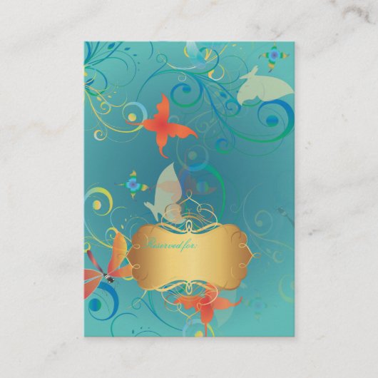 PixDezines Vlinders+Libellen, plaatskaartjes (Voorkant)