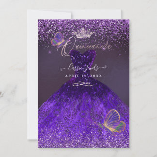 PixDezines Vlinders Quinceanera, Ultra Violet Kaart