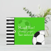PixDezines voetbal bar mitswa/DIY kleur Kaart (Staand voorkant)
