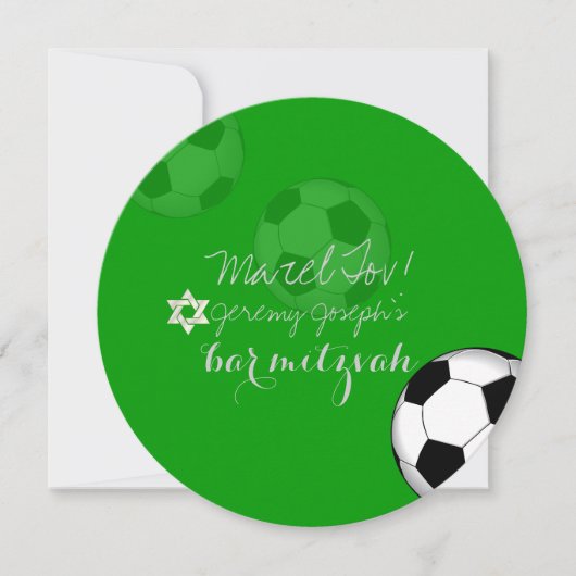 PixDezines Voetbal Mitzvah/DIY kleur Kaart (Voorkant)