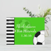 PixDezines Voetbal Mitzvah Kaart (Staand voorkant)