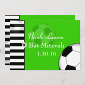 PixDezines Voetbal Mitzvah Kaart (Voorkant / Achterkant)