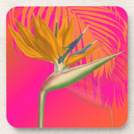 PixDezines vogel van paradijs/DIY achtergrondkleur Bier Onderzetter