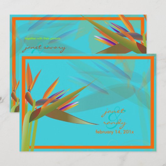 PixDezines Vogel van Paradise/DIY achtergrondkleur Kaart (Voorkant / Achterkant)