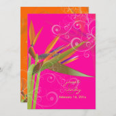 PixDezines Vogel van Paradise+swirls/DIY-kleuren Kaart (Voorkant / Achterkant)