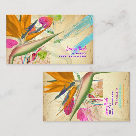 PixDezines  vogel van paradise ♥ ♥ Visitekaartje (Voorkant / Achterkant)