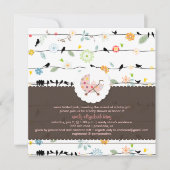 PixDezines vogels op draden+Minidots baby shower/D Kaart (Voorkant)