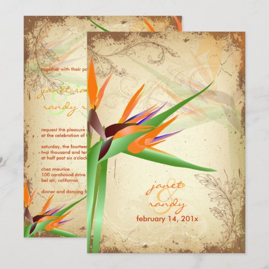 PixDezines  VOGELS VAN PARADISE Kaart (Voorkant / Achterkant)