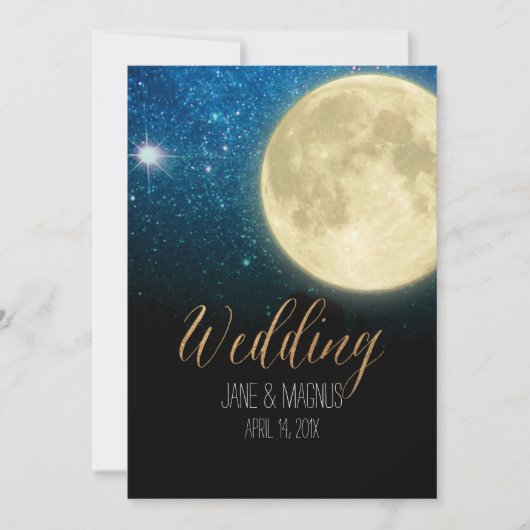 PixDezines Volle Maan Midnight Sky / Collage NASA Kaart (Voorkant)