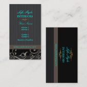 PixDezines voor sierdoeleinden Swirls+pinstripes/d Visitekaartje (Voorkant / Achterkant)