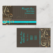 PixDezines voor sierdoeleinden Swirls+pinstripes/d Visitekaartje (Voorkant / Achterkant)