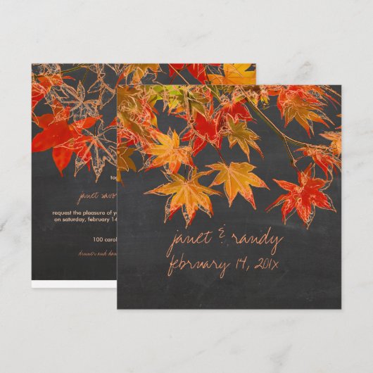 PixDezines, voorbeeldbladeren+alkboard/herfst-gebe Kaart (Voorkant / Achterkant)