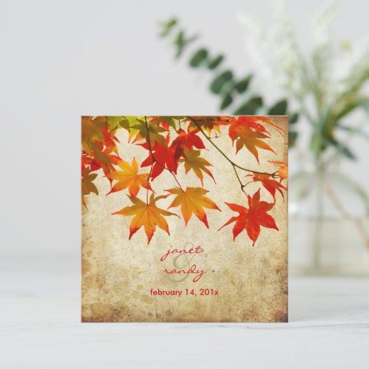 PixDezines  voorbeeldbladeren/herfst-gebeurtenis Kaart (Staand voorkant)