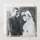 PixDezines Vow Renewal/Faux Gold/Black Marble Kaart (Achterkant)