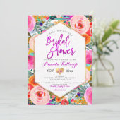 PixDezines Vrijgezellenfeest Boho Spring Floral Kaart (Staand voorkant)