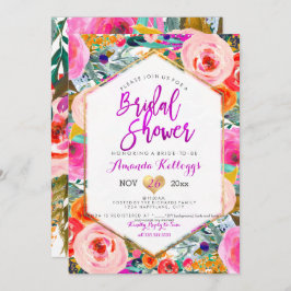 PixDezines Vrijgezellenfeest Boho Spring Floral Kaart