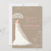 PixDezines vrijgezellenfeest/kant paraplu/DIY back Kaart (Voorkant)