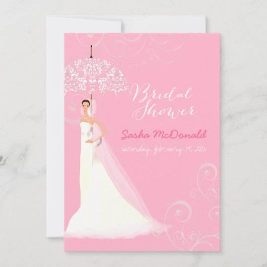 PixDezines vrijgezellenfeest/kant paraplu Kaart (Voorkant)