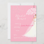 PixDezines vrijgezellenfeest/kant paraplu Kaart (Achterkant)