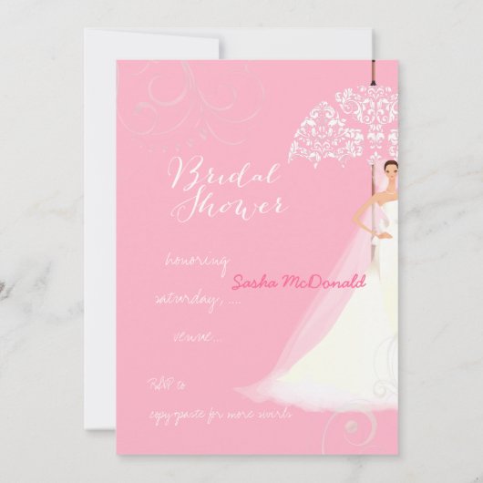 PixDezines vrijgezellenfeest/kant paraplu Kaart (Achterkant)