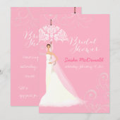 PixDezines vrijgezellenfeest/kant paraplu Kaart (Voorkant / Achterkant)