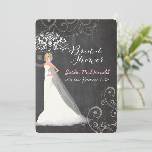 PixDezines-vrijgezellenfeest/karton/paraplu Kaart (Staand voorkant)