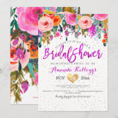 PixDezines Vrijgezellenfeest Spring Floral Kaart (Voorkant / Achterkant)