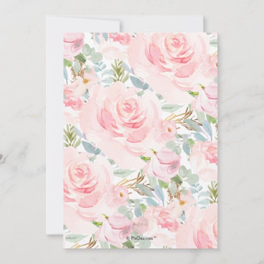 PixDezines Vrijgezellenfeest Waterverf Peonies Inv Kaart (Achterkant)