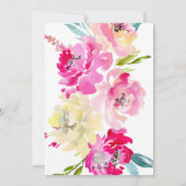 PixDezines Vrijgezellenfeest Waterverf Peonies Kaart (Achterkant)