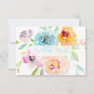 PixDezines Vrijgezellenfeest Waterverf Spring Flor Bedankkaart