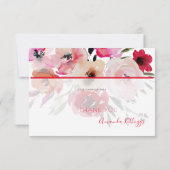 PixDezines Vrijgezellenfeest Waterverf Spring Flor Bedankkaart (Achterkant)