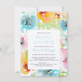 PixDezines Vrijgezellenfeest Waterverf Spring Flor Kaart (Voorkant)