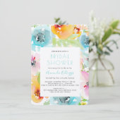 PixDezines Vrijgezellenfeest Waterverf Spring Flor Kaart (Staand voorkant)