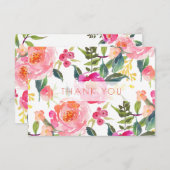 PixDezines Vrijgezellenfeest Waterverf Summer Peon Bedankkaart (Voorkant / Achterkant)