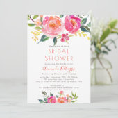 PixDezines Vrijgezellenfeest Waterverf Summer Peon Kaart (Staand voorkant)