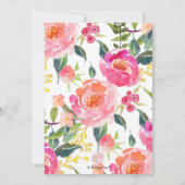 PixDezines Vrijgezellenfeest Waterverf Summer Peon Kaart (Achterkant)