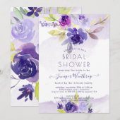 PixDezines Vrijgezellenfeest Waterverf Violet Peon Kaart (Voorkant / Achterkant)