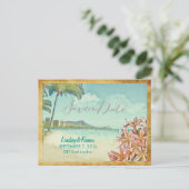 PixDezines  waikiki/diamantkop/plumeria Briefkaart (Staand voorkant)