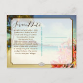 PixDezines  waikiki/diamantkop/plumeria Briefkaart (Achterkant)