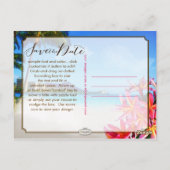 PixDezines  waikiki/diamantkop/plumeria Briefkaart (Achterkant)