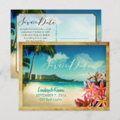 PixDezines  waikiki/diamantkop/plumeria Briefkaart (Voorkant / Achterkant)