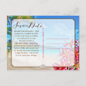 PixDezines  waikiki/diamantkop/plumeria Briefkaart (Achterkant)
