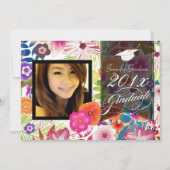 PixDezines Wailea, Floral Afstuderen Kaart (Voorkant)